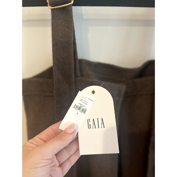 NEW Cult Gaia X GAP Square Neckline Wool Mini Dress Brown Size 8 - Picture 10 of 13